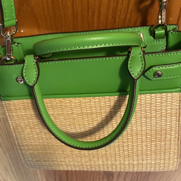 Kate Spade Staci straw small satchel crossbody - Picture 3 of 5